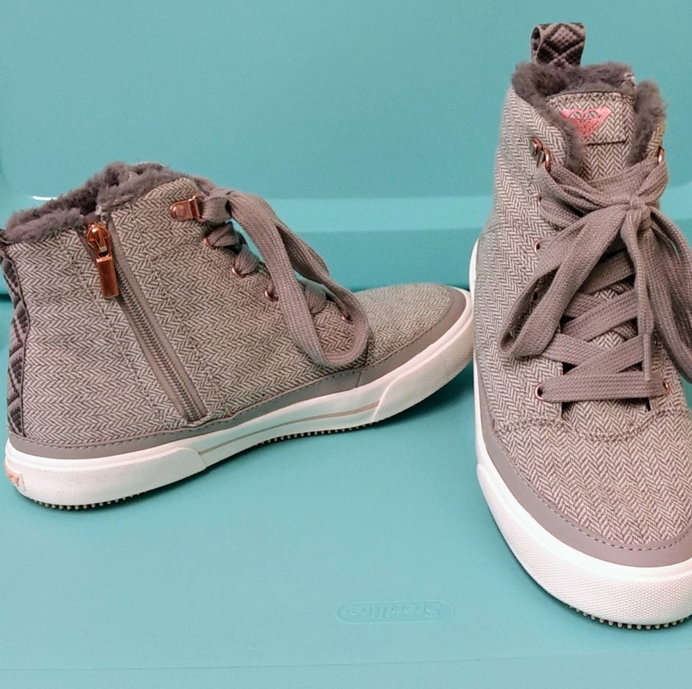 Woman's Roxy high-top sneaker boot.